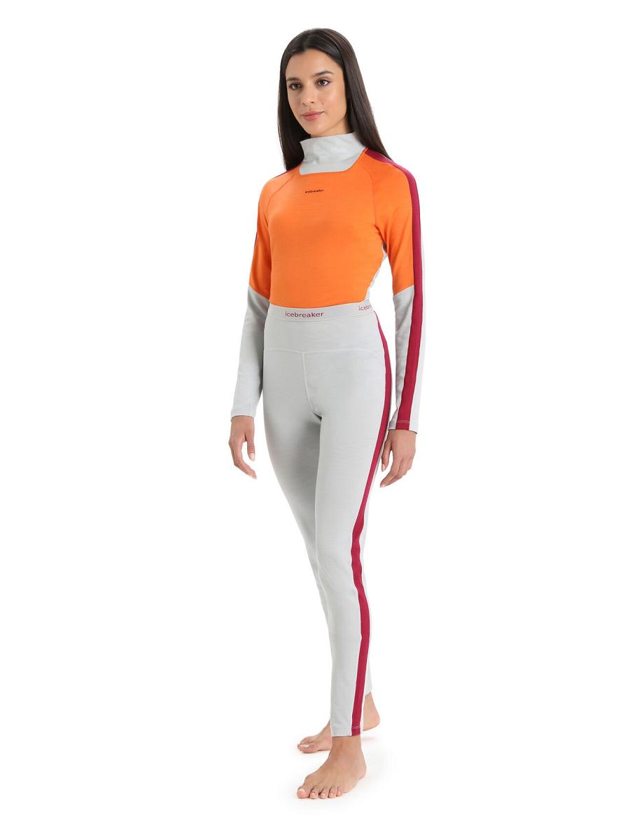 Ether / Cherry Icebreaker Merino 200 Sonebula Thermal Women's Leggings | AU 1534HAPK